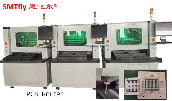 4.2KW L450mm二重ワークステーション ルーターCNC PCB/PCBデパネリングのルーター機械